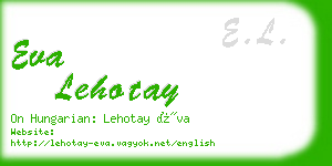 eva lehotay business card